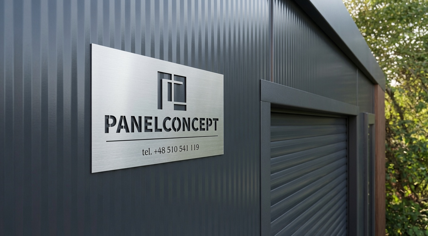 Domek gospodarczy z płyty warstwowej – detal okuć aluminiowych PanelConcept